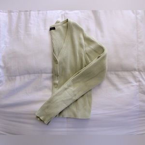 Brandy Melville V-neck Button-Up Sweater (O/S)